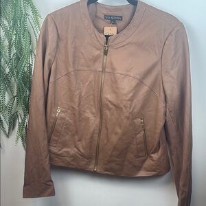 Via Spiga Women's Tan Leather Jacket ( ref T 434)